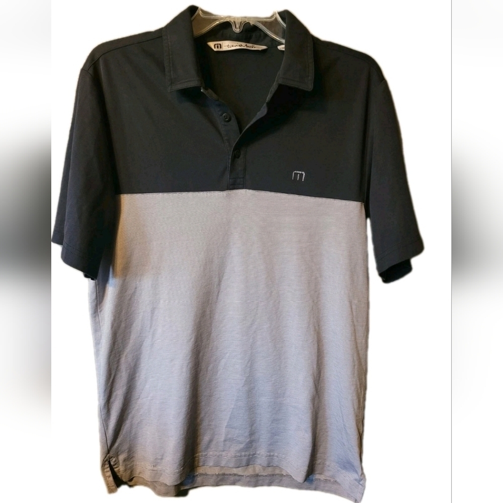 Travis Mathew Men's Medium Golf Performance Colorblock Stretch Polo Shirt